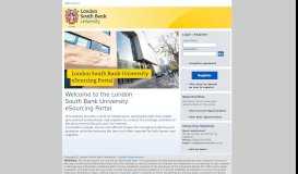 
							         the London South Bank University eSourcing Portal								  
							    