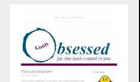 
							         The Lush Employee | Lush Obsessed								  
							    