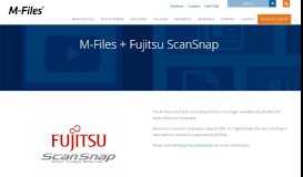 
							         The M-Files - Fujitsu ScanSnap Portal is no longer available | M-Files								  
							    