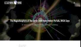 
							         The Magnetosphere of the Earth Could Have Hidden Portals, NASA ...								  
							    