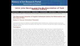 
							         The Manuscript Libraries of English Cathedrals ... - History of Art Portal								  
							    