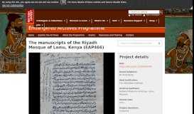 
							         The manuscripts of the Riyadh Mosque of Lamu, Kenya | Endangered ...								  
							    