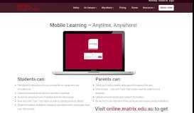 
							         The Matrix LMS: Mobile Learning. - Matrix Education								  
							    
