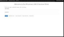 
							         the McLennan CAD E-Services Portal - Log In								  
							    