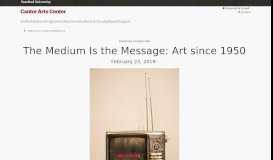 
							         The Medium Is the Message: Art since 1950 | Cantor Arts Center ...								  
							    