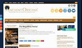 
							         The Megalithic Portal | Ancient Origins								  
							    
