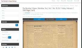 
							         The Meridian Tribune. (Meridian, Tex.) - The Portal to Texas History								  
							    