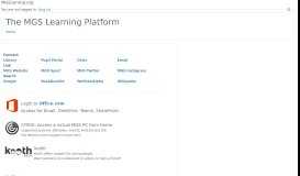 
							         The MGS Learning Platform								  
							    