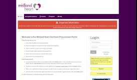 
							         the Midland Heart e-procurement portal								  
							    