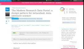 
							         The Modern Research Data Portal: a design pattern for ... - PeerJ								  
							    