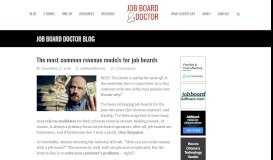 
							         The most common revenue models for job boards – Job Board Doctor								  
							    