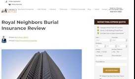 
							         The Most Complete Royal Neighbors Burial Insurance Review Online!								  
							    