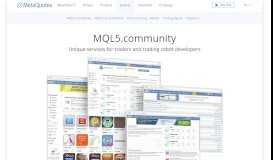 
							         The MQL5.community ultimate traders' resource - MetaQuotes Software								  
							    