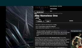 
							         The Nameless One | Torment Wiki | FANDOM powered by Wikia								  
							    