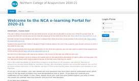 
							         the NCA e-learning Portal for 2018-19								  
							    