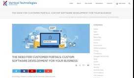 
							         The Need For Customer Portals: Custom Software Development For ...								  
							    
