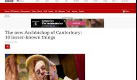 
							         The new Archbishop of Canterbury: 10 lesser-known things - BBC News								  
							    