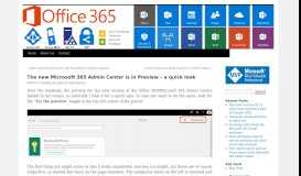 
							         The new Microsoft 365 Admin Center is in Preview – a quick look | Blog								  
							    