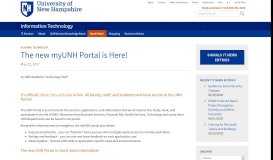 
							         The new myUNH Portal is Here! | Information Technology								  
							    