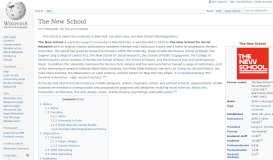
							         The New School - Wikipedia								  
							    