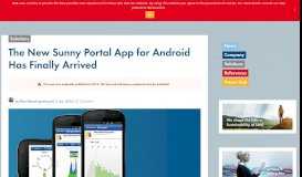 
							         The New Sunny Portal App for Android Has Finally Arrived - Sunny ...								  
							    