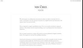 
							         The New Yorker - Poetry Submission Manager								  
							    