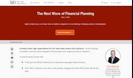 
							         The Next Wave of Financial Planning | SEI								  
							    