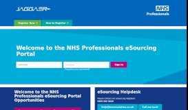 
							         the NHS Professionals eSourcing Portal								  
							    