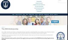 
							         The NHS Scholarship | NHS								  
							    