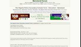 
							         The Nigeria Police Secondary Schools Form - Education - Nigeria ...								  
							    