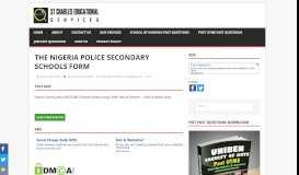 
							         THE NIGERIA POLICE SECONDARY SCHOOLS FORM - St Charles ...								  
							    