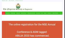 
							         The Nigerian Society of Engineers: Home								  
							    