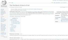 
							         The Northern School of Art - Wikipedia								  
							    