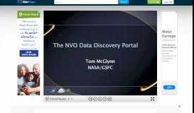 
							         The NVO Data Discovery Portal Tom McGlynn NASA/GSFC. - ppt ...								  
							    