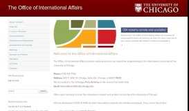 
							         The Office of International Affairs | The University of Chicago								  
							    