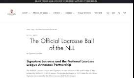 
							         The Official Ball of the NLL – Signature Lacrosse								  
							    