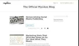 
							         The Official MyLikes Blog								  
							    