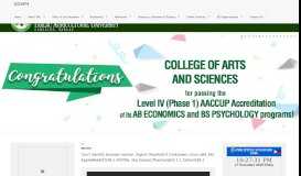 
							         The Official Site of Tarlac Agricultural University								  
							    