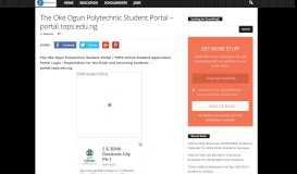 
							         The Oke Ogun Polytechnic Student Portal – portal.tops.edu.ng ...								  
							    