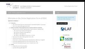 
							         the Online Application Form of RSM - Rotterdam School of ...								  
							    