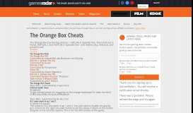 
							         The Orange Box Cheats - Games Radar								  
							    
