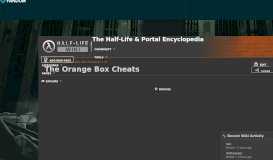 
							         The Orange Box Cheats | Half-Life Wiki | FANDOM powered by Wikia								  
							    