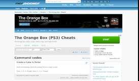 
							         The Orange Box PS3 Cheats - Neoseeker								  
							    