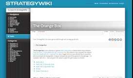 
							         The Orange Box — StrategyWiki, the video game walkthrough and ...								  
							    