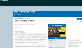 
							         The Orange Box | Zero Punctuation Wiki | FANDOM powered by Wikia								  
							    
