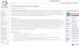 
							         The Oriental Insurance Company - Wikipedia								  
							    