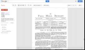 
							         The Pall Mall Budget: Being a Weekly Collection of Articles ... - Google Books Result								  
							    