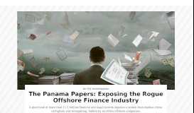 
							         The Panama Papers: Exposing the Rogue Offshore Finance Industry ...								  
							    