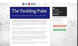 
							         The Paulding Pulse | Smore Newsletters for Education								  
							    