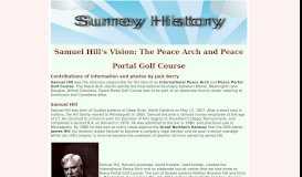 
							         The Peace Arch and Peace Portal Golf course - Surrey History								  
							    